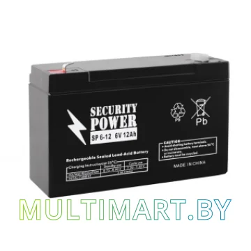 Аккумулятор для ИБП Security Power SP 6-12 F1 (6В/12 А·ч)
